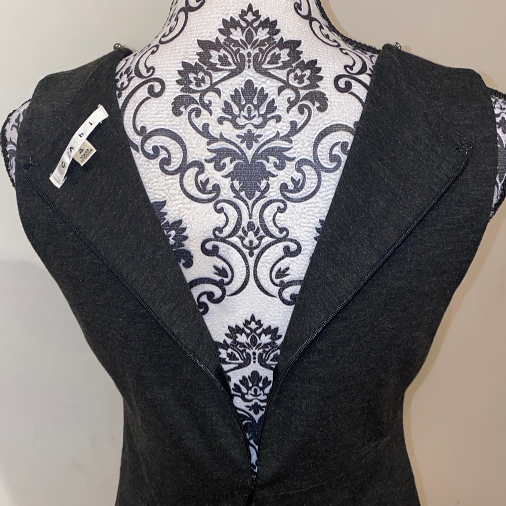 3/$45 Cabi The Glitz Sleeveless Top Embellished Neckline Size 4 Style #508 - Picture 11 of 15